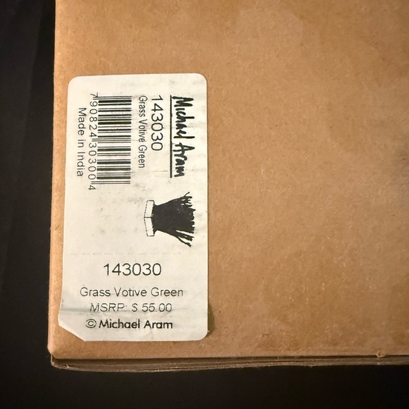 Michael Aram Green Grass Beaded Votive NIB - Picture 5 of 11